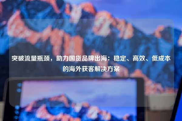 突破流量瓶颈，助力国货品牌出海：稳定、高效、低成本的海外获客解决方案