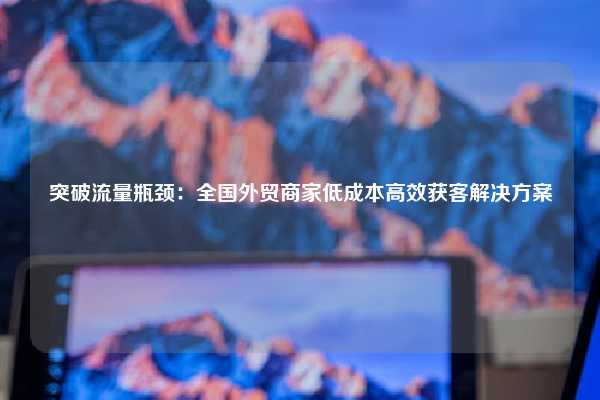 突破流量瓶颈：全国外贸商家低成本高效获客解决方案