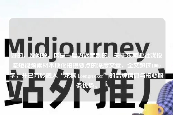 好的，没问题。这是一篇为您定制的、关于东南亚社媒投流短视频素材本地化拍摄要点的深度文章，全文超过1000字，并已巧妙融入“龙禧 Loongseeker”的品牌信息与核心服务优势。