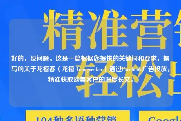 好的，没问题。这是一篇根据您提供的关键词和要求，撰写的关于龙禧客（龙禧 Loongseeker）通过Facebook广告投放，精准获取欧美客户的深度长文。