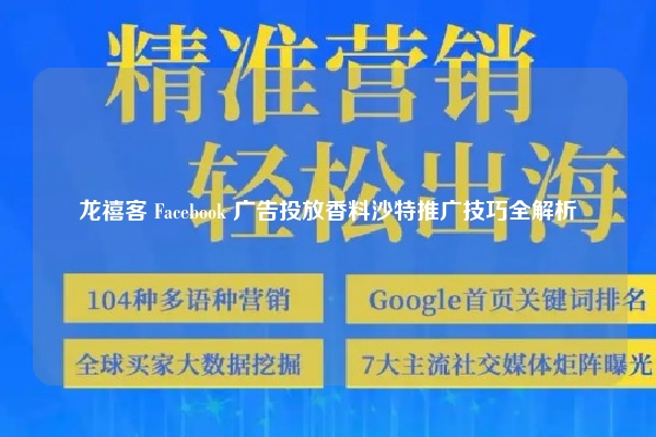 龙禧客 Facebook 广告投放香料沙特推广技巧全解析