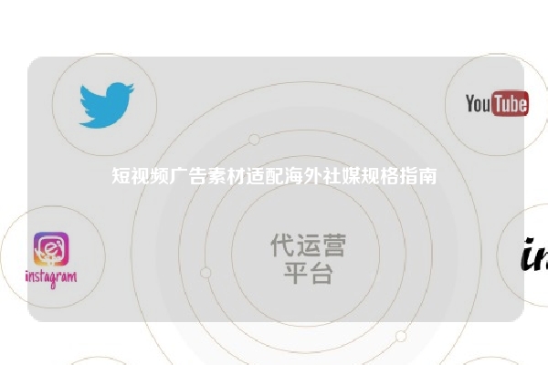 短视频广告素材适配海外社媒规格指南