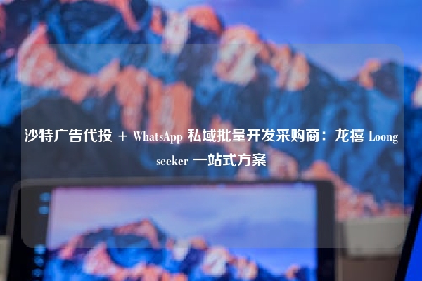 沙特广告代投 + WhatsApp 私域批量开发采购商：龙禧 Loongseeker 一站式方案