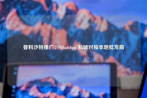 香料沙特推广:WhatsApp 私域对接本地批发商