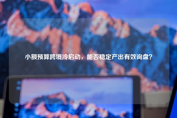 小额预算跨境冷启动,能否稳定产出有效询盘?